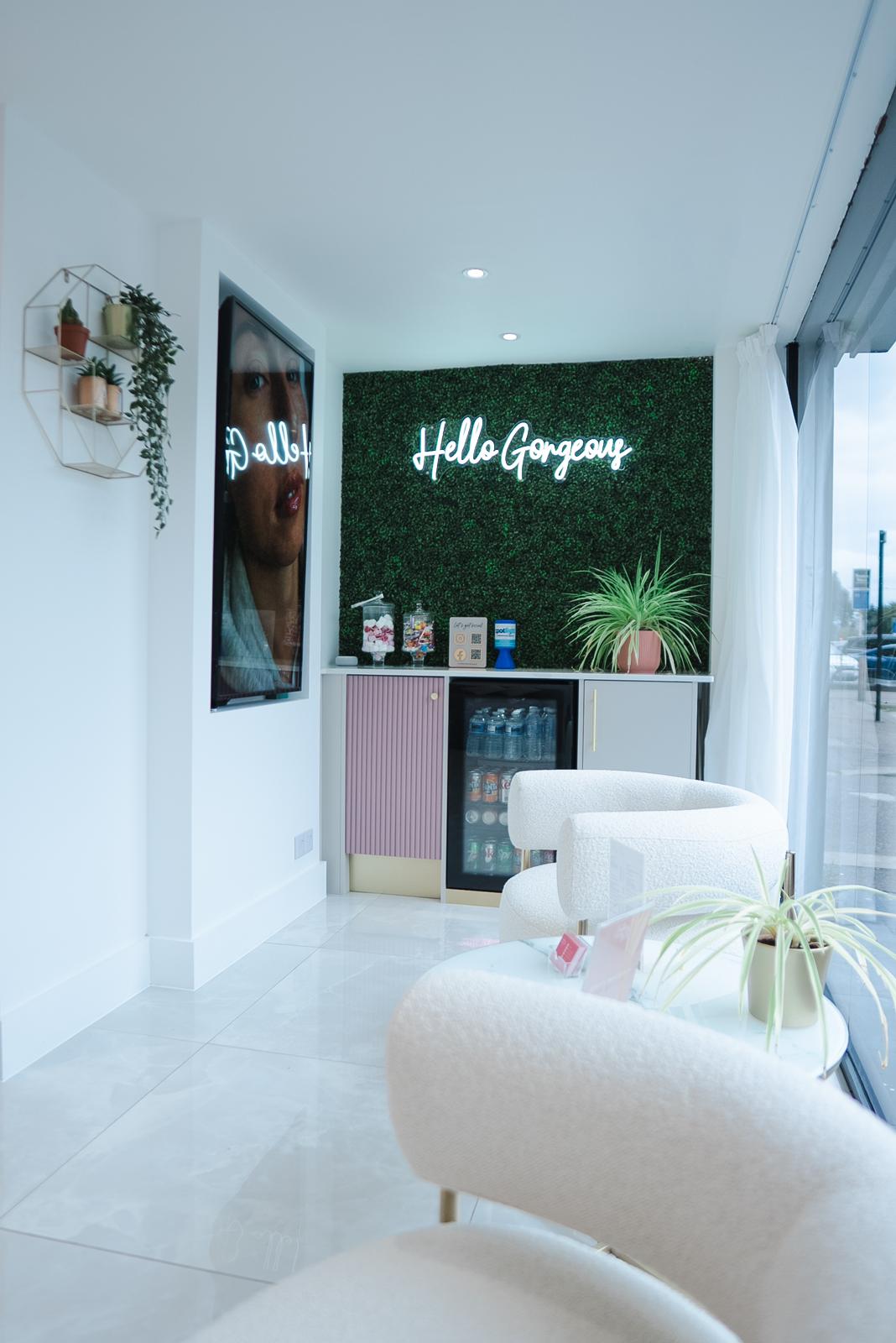 Corner of The Aesthetics Lounge reception area